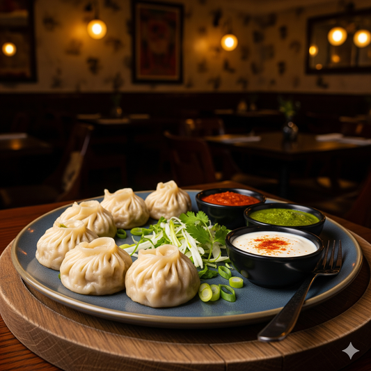 Chicken Momos ( St/Fried/Tandoori) (8 pieces)