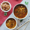Hot N Sour Soup Hot and spicy desi chinese broth soup with onions, garlic, ginger and hot pepper